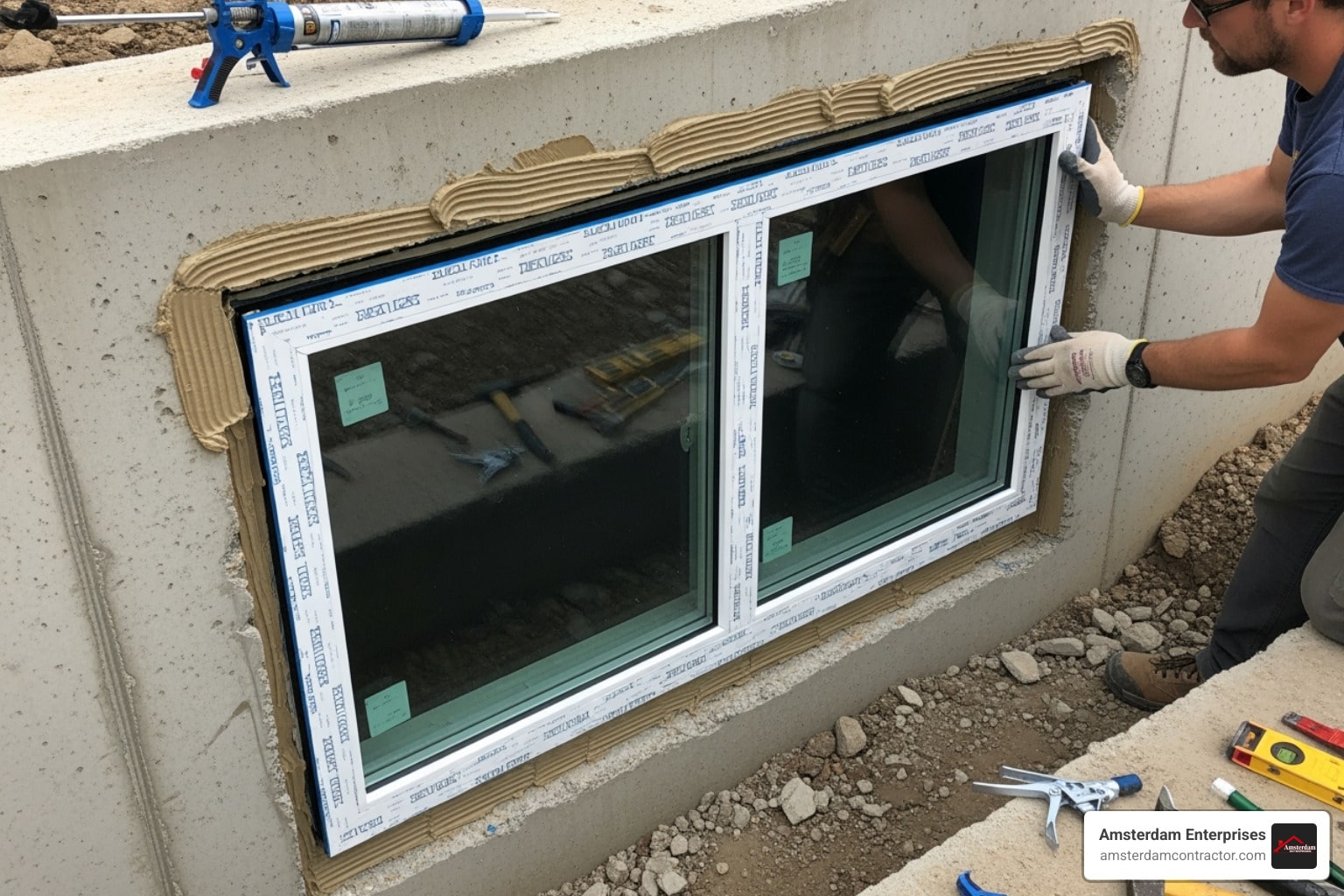 install new basement windows