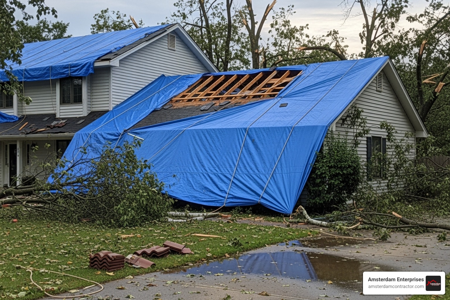 emergency roof tarping