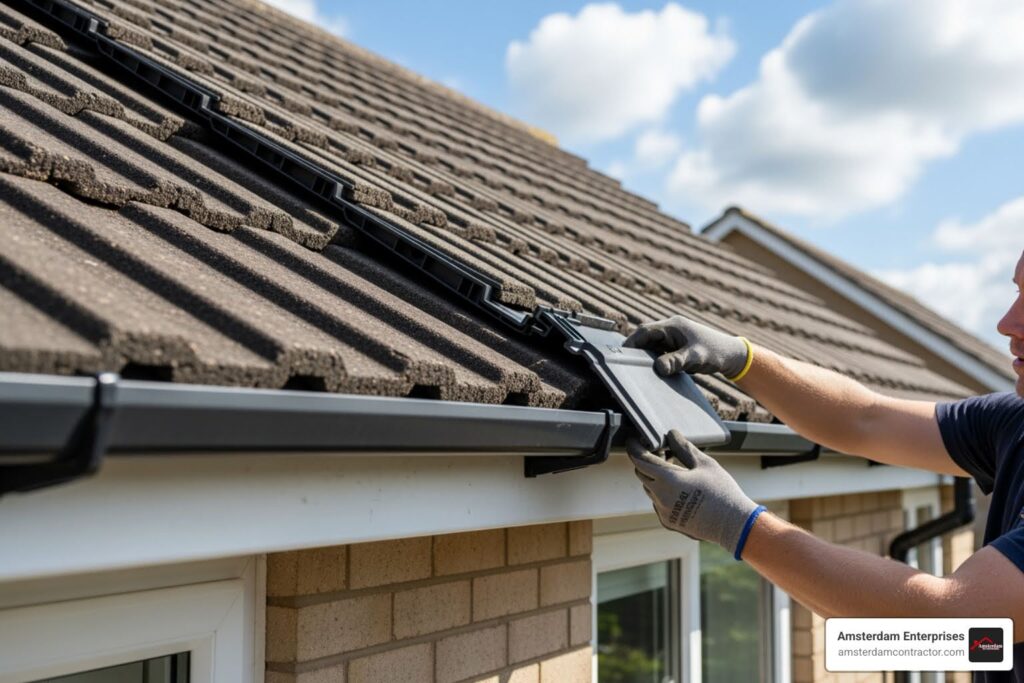 palette of different colors and styles of dry verge units available - dry verge installation near me