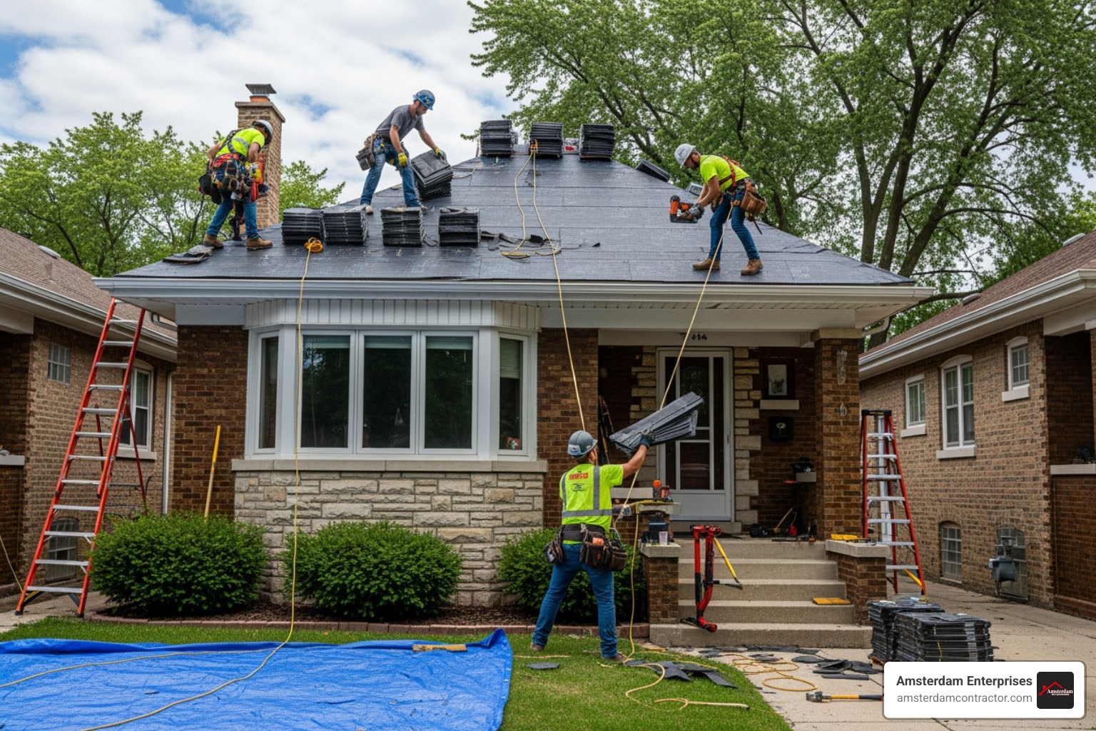 Chicago roof installation on a classic bungalow - roof installation Chicago