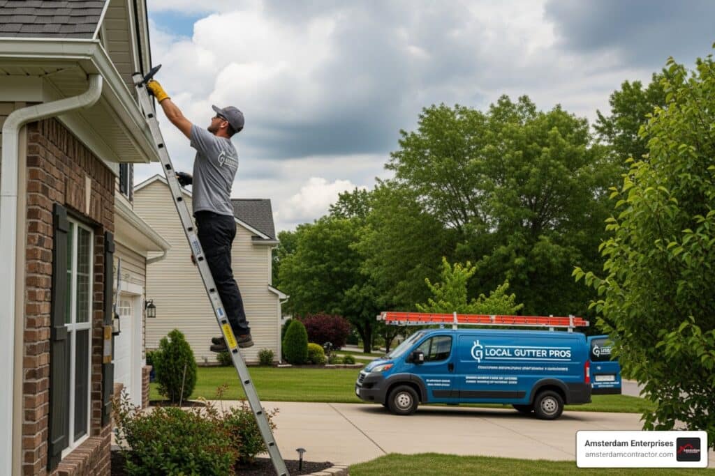 sagging, overflowing gutter - gutter contractors in my area