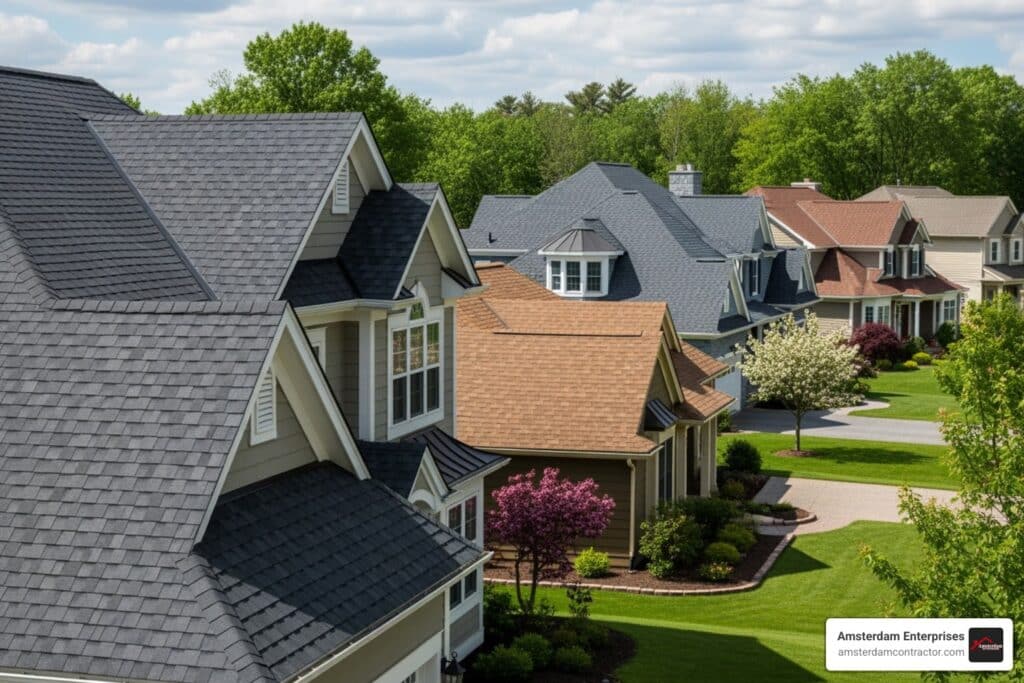 Asphalt shingle colors and styles on homes - glenview asphalt shingles roofing company